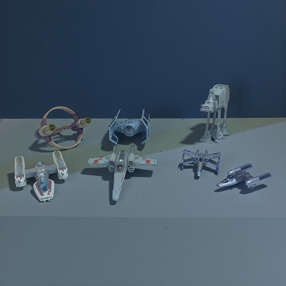 Star Wars Micro Machines Lot‎ X-Wing TIE Fighter Y-Wing AT Jedi Starfighter 1995